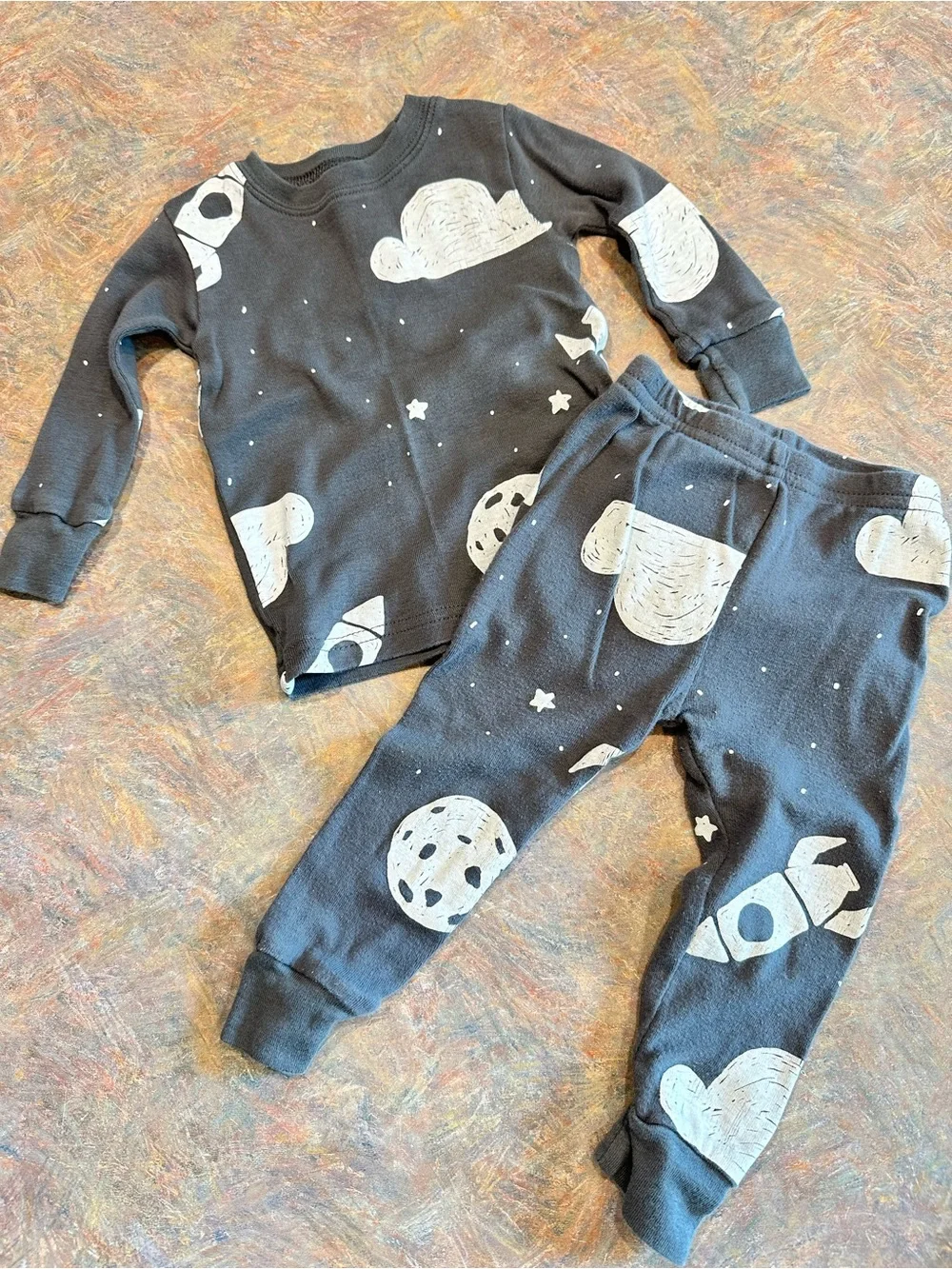 🤑EU Carter's Space Print Two-Piece Cozy Pajama Set🤑